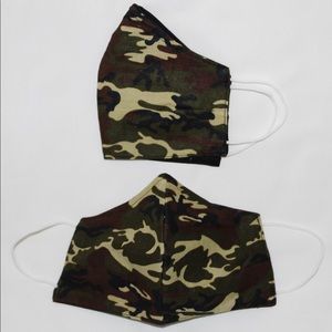 Camouflage Face Mask : Unisex, made w/nose wire